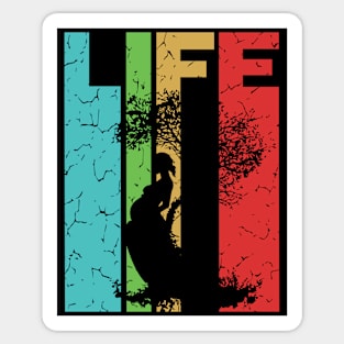 Life - Miracle Everywhere All the Time - Retro Typographic Design Sticker